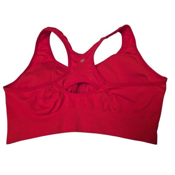 Red Danskin Sports Bra.Front Hook/Zip Removable pads - Picture 2 of 7